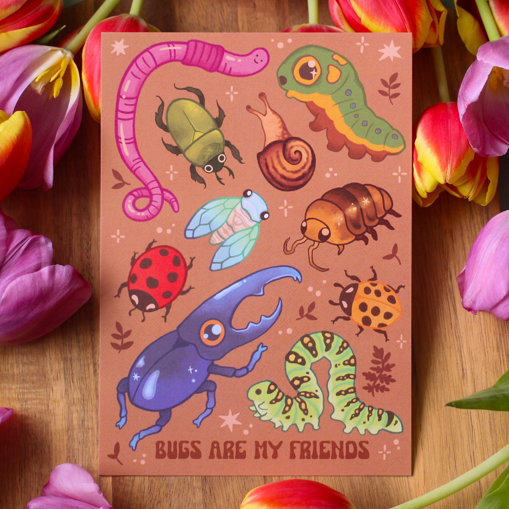 Bugs are my friends Taideprintti